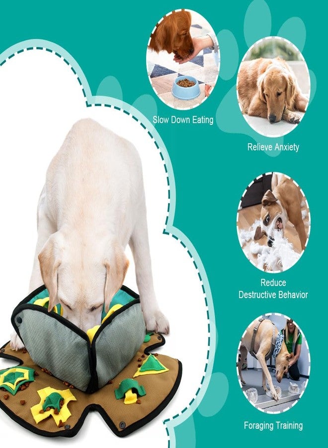 AWOOF Snuffle Mat for Dogs,19" x 19" Interactive Dog Puzzle Toys Encourages Natural Foraging Skills,Durable Dog Feeding Mat for Boredom and Mental Stimulation for Large, Medium and Small Dogs - Image 5